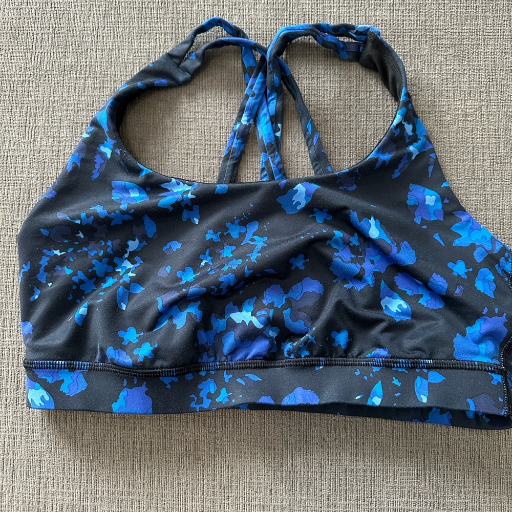 Lululemon Energy Bra In Blue Floral
